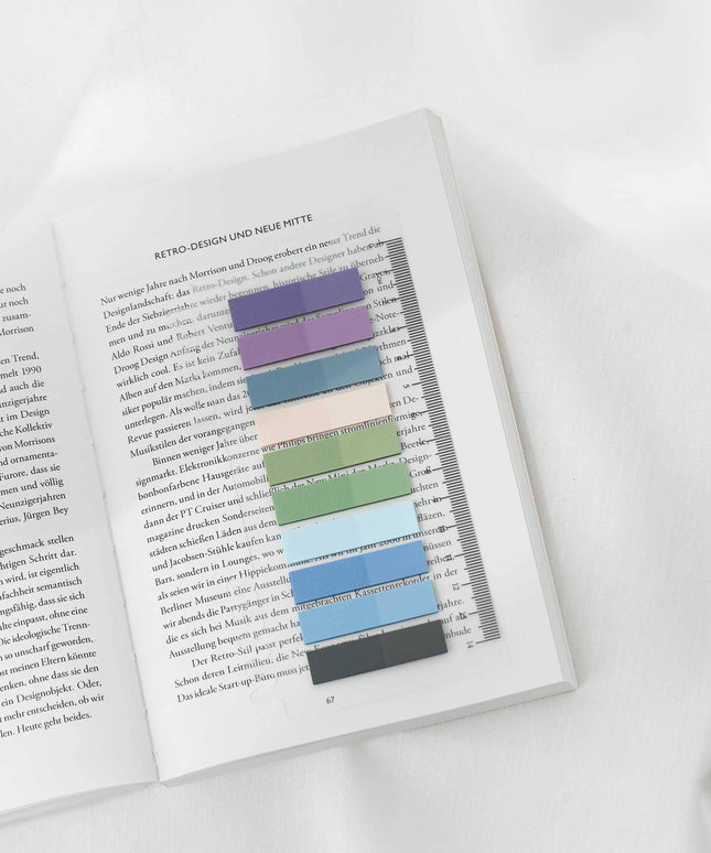 Periwinkle | Selvklebende notislapper | Gjennomskinnelige klistrelapper | Sidemarkører