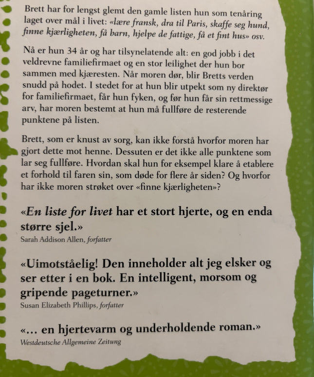 Nelson Spielman, Lori: En liste for livet