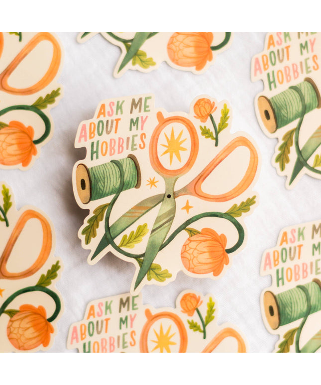 Vinyl Klistremerke | Ask Me About My Hobbies