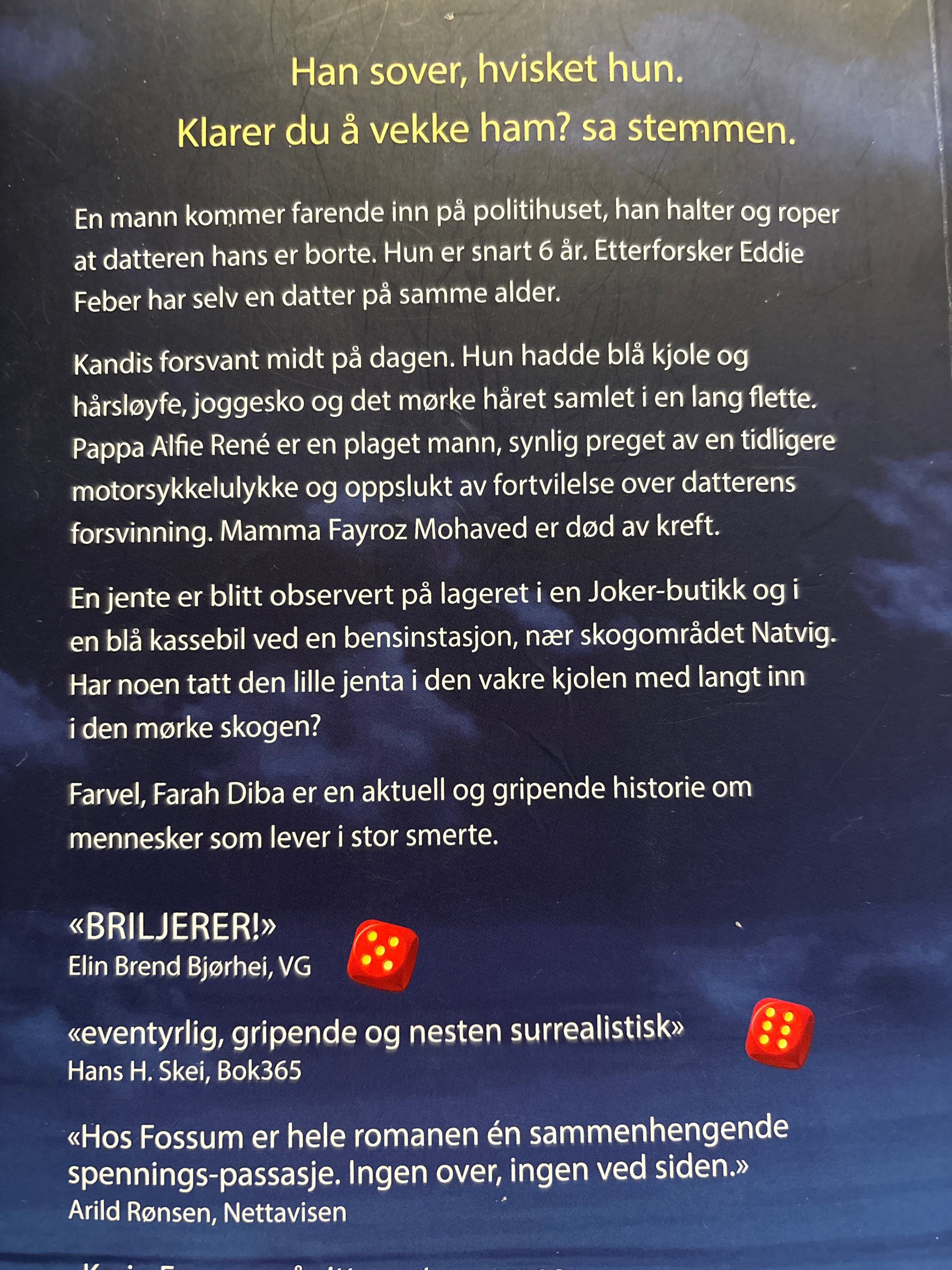 Fossum, Karin: Farvel, Farah Diba