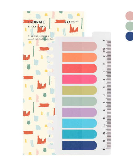 Vibrant Summer Selvklebende notislapper - Klistrelapper - Sidemarkører