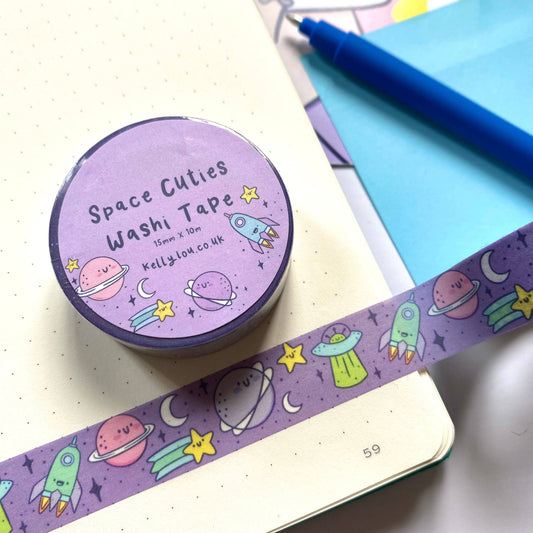 Space Cuties Washi Tape: Lilla