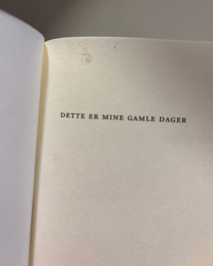 Dette er mine gamle dager - Tore Renberg (innbundet)