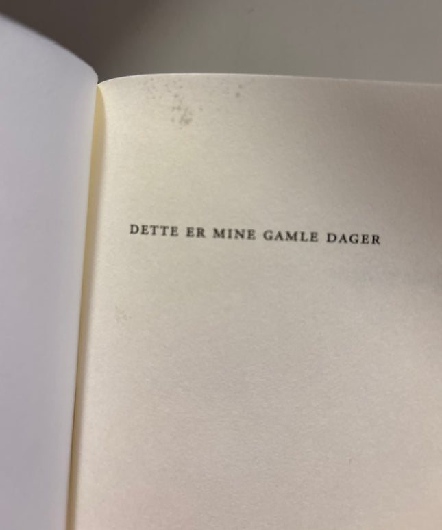 Renberg, Tore: Dette er mine gamle dager