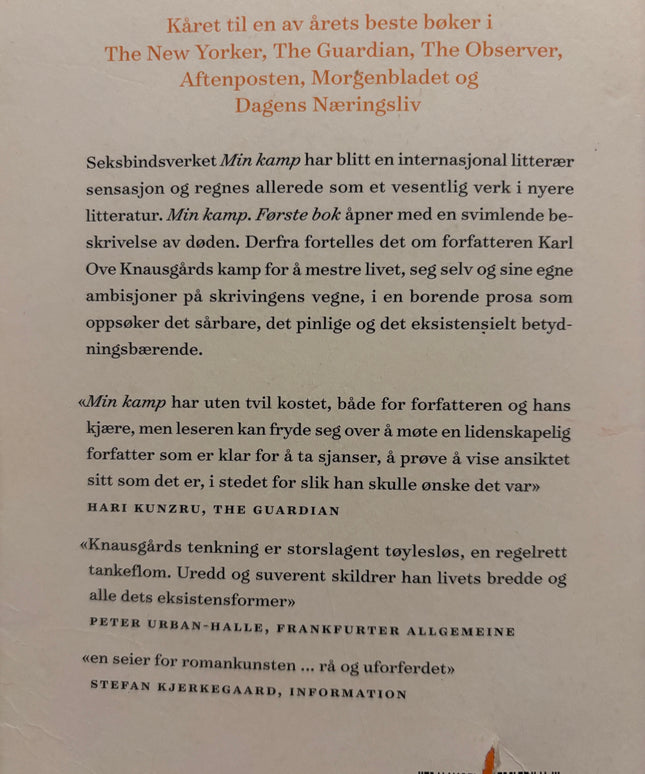 Knausgård, Karl Ove: Min kamp / Første bok