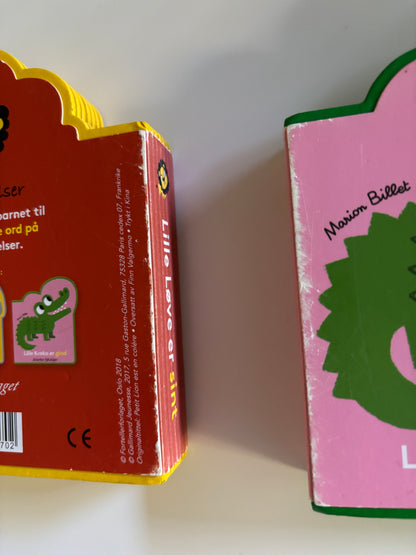 Lille Løve er sint og Lille Kroko er glad