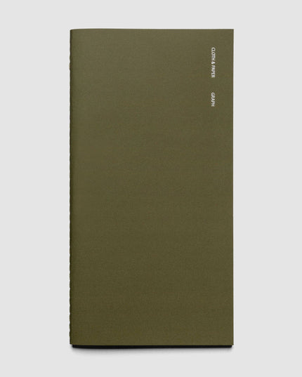 Forhåndsbestilling: Travel Notatbok | A5 Slim: Graph Notes | Olive