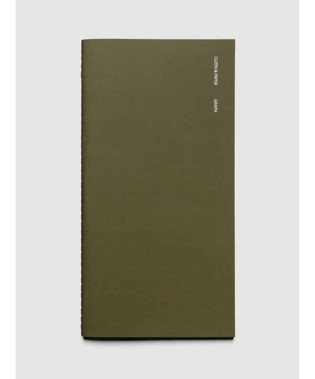 Forhåndsbestilling: Travel Notatbok | A5 Slim: Graph Notes | Olive