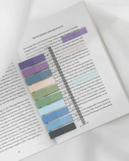 Periwinkle | Selvklebende notislapper | Gjennomskinnelige klistrelapper | Sidemarkører