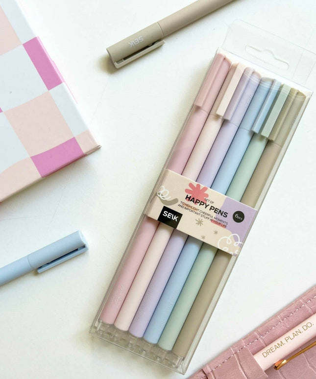 Happy pens | Pastel Farger 6pk