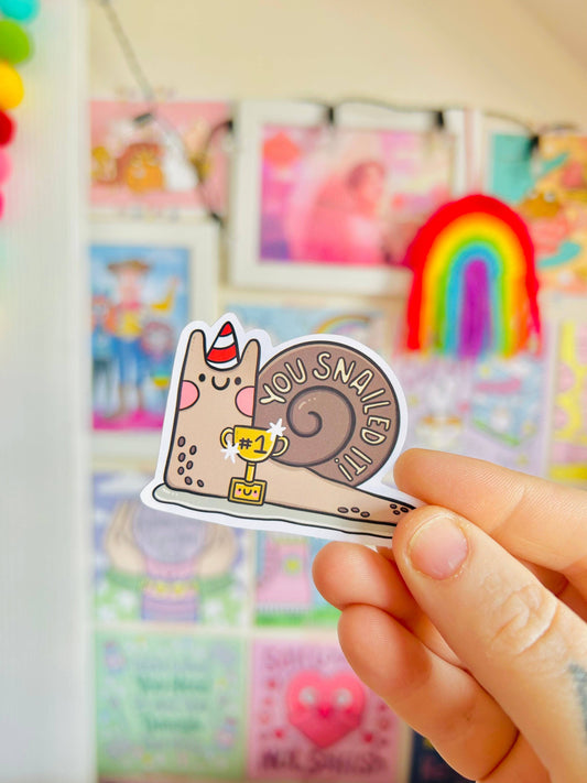 You Snailed It! - Glossy Klistremerke