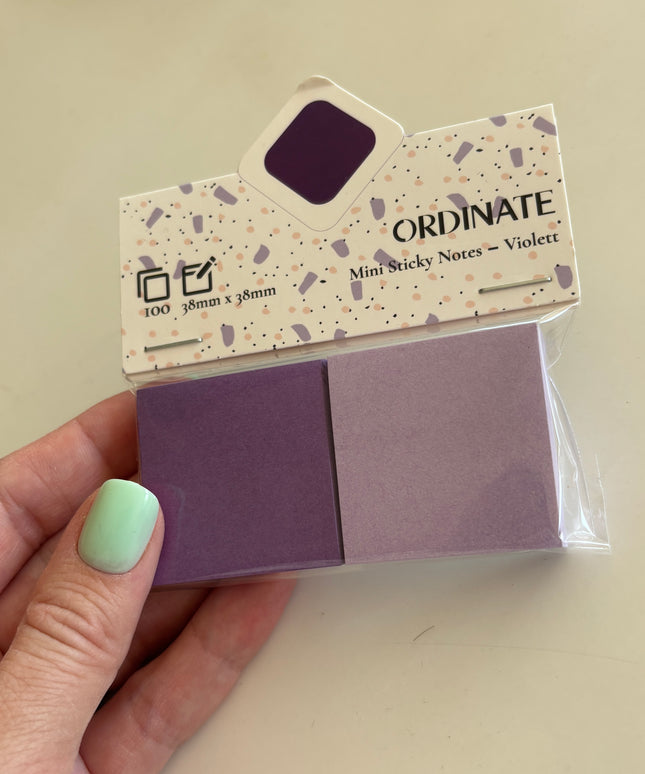 Mini sticky notes: Lilla