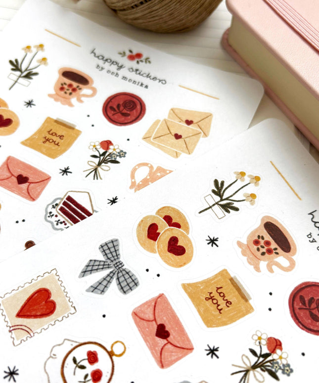 Klistremerkeark | Sweet Love | A6