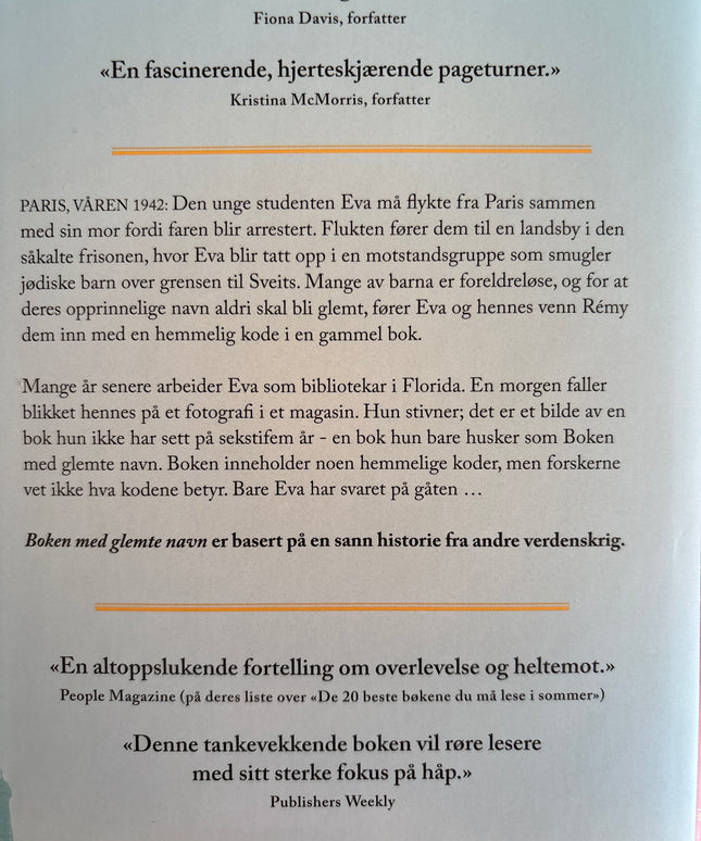 Harmel, Kristin: Boken med glemte navn