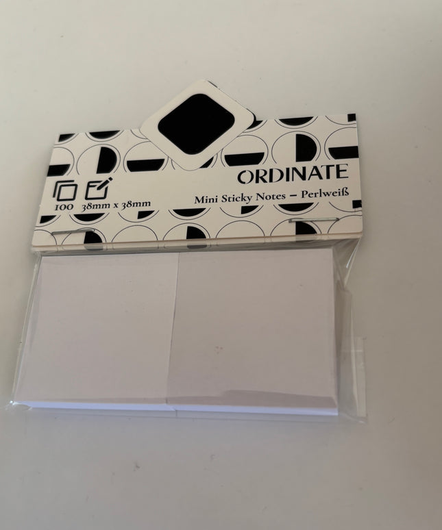 Mini sticky notes: Hvit
