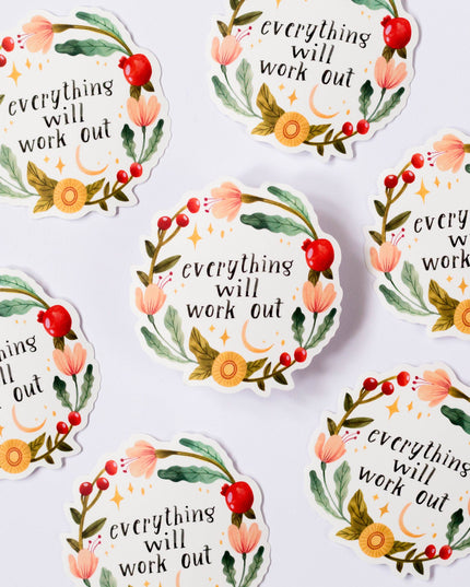 Vinyl Klistremerke | Everything Will Work Out