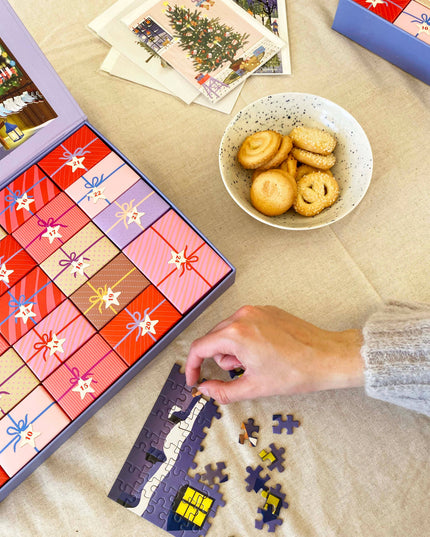 Puslespill Julekalender 1000 Brikker | Skate & Coffee