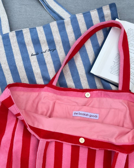 The Bookish Beach Bag: Blue/Beige