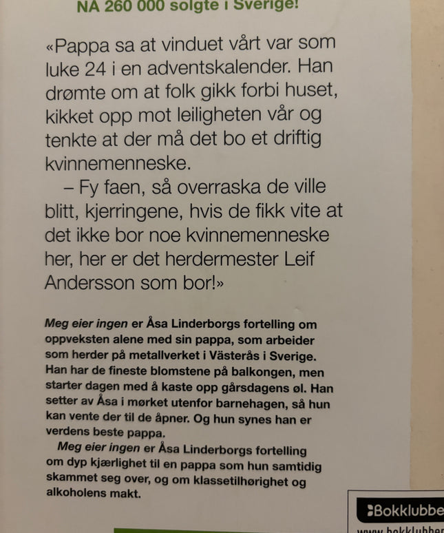 Linderborg, Åsa: Meg eier ingen