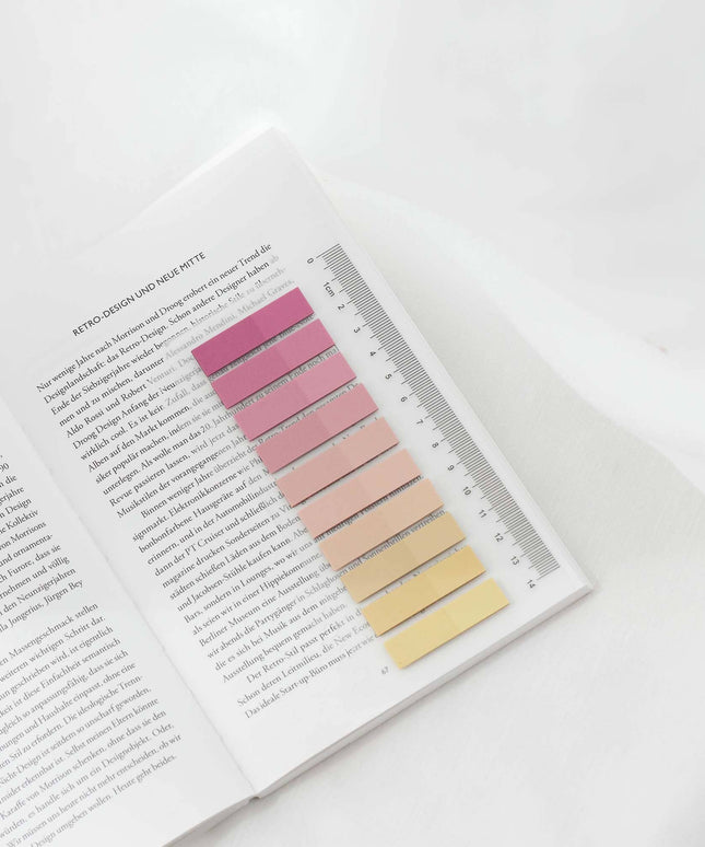 Blush Petal | Gjennomskinnelige Sticky Notes | Ordinate klistrelapper | Selvklebende notislapper | Sidemarkører | Indeksfaner