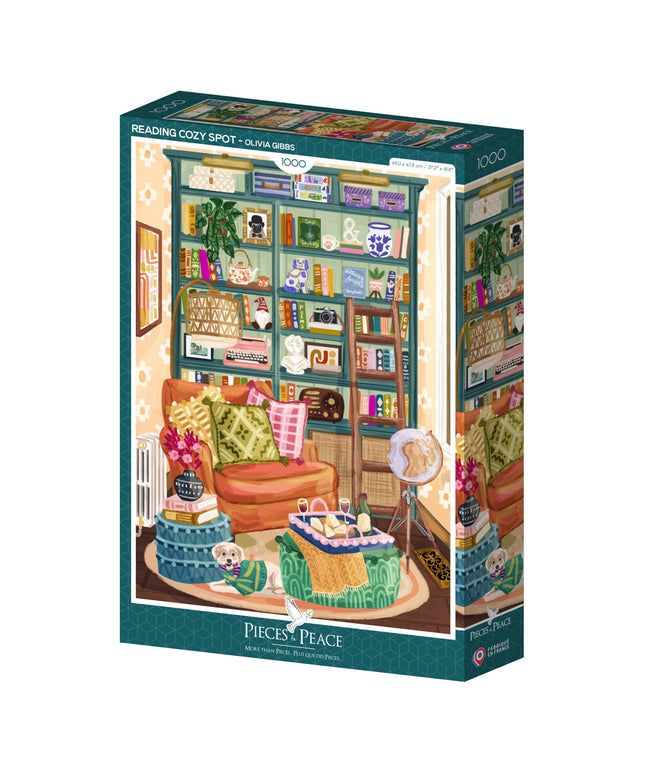 Puslespill 1000 Brikker - Cozy Reading Nook