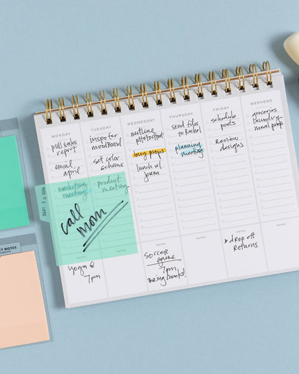Forhåndsbestilling: Tabbed Transparent Sticky Notes | Aqua