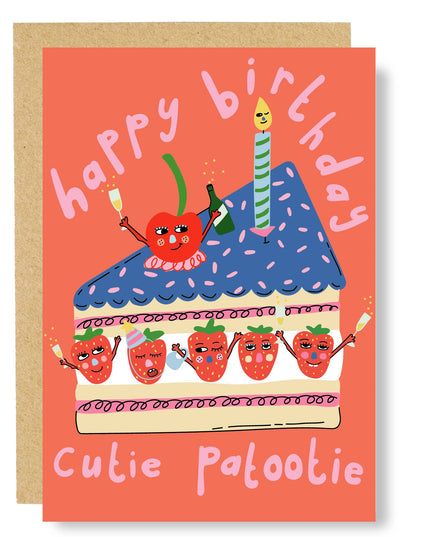 Bursdagskort | Happy Birthday Cutie Patootie