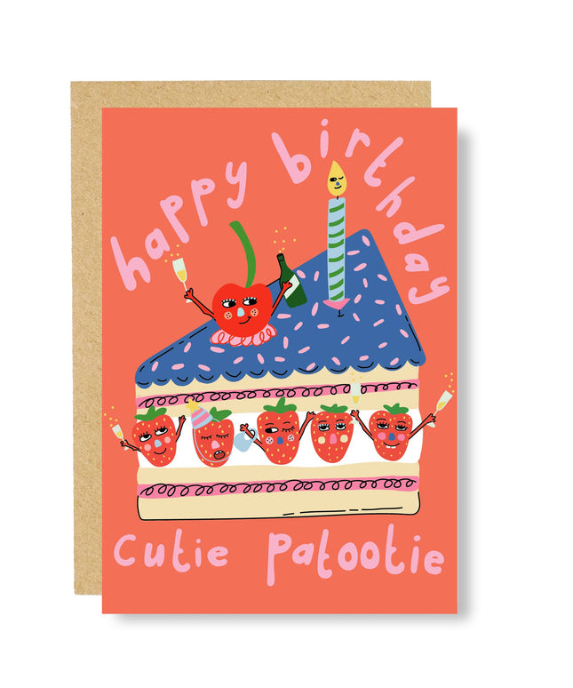 Bursdagskort | Happy Birthday Cutie Patootie