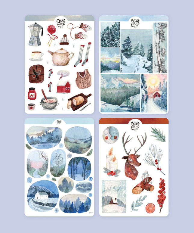 Klistremerkeark 4pk | Bundle — Winter Wonderland