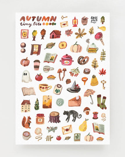 Vinyl Klistremerkeark | Autumn Tiny Bits | A5