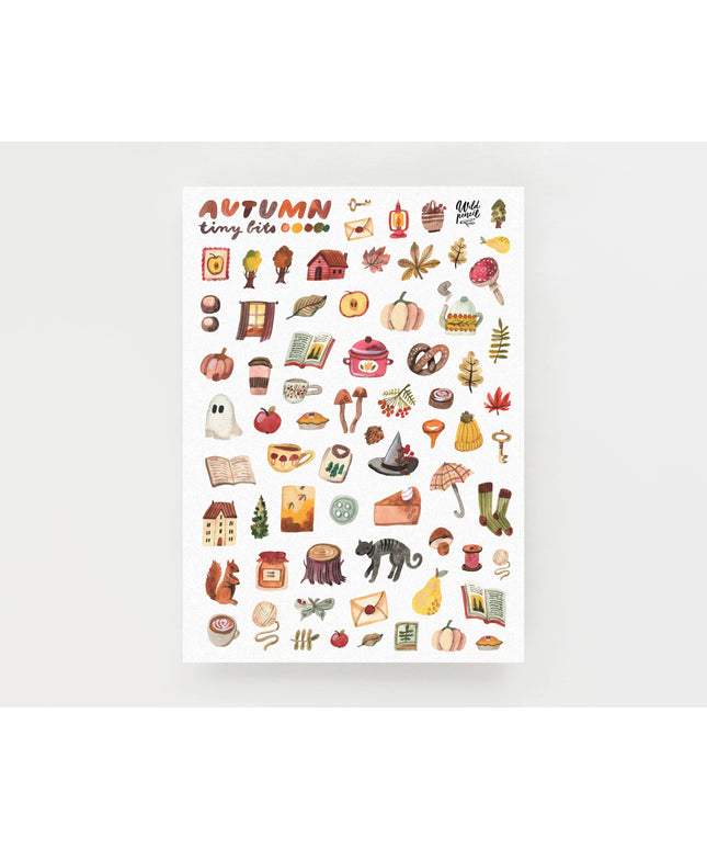 Vinyl Klistremerkeark | Autumn Tiny Bits | A5
