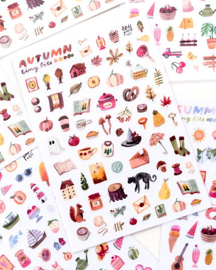 Vinyl Klistremerkeark | Autumn Tiny Bits | A5