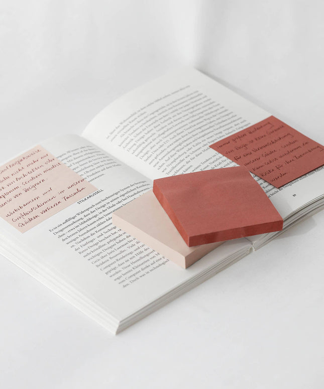 Vintage Red Sticky Notes 75mm x 75mm /100 ark per blokk