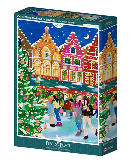 Puslespill 1000 Brikker | Christmas Market in Bruges