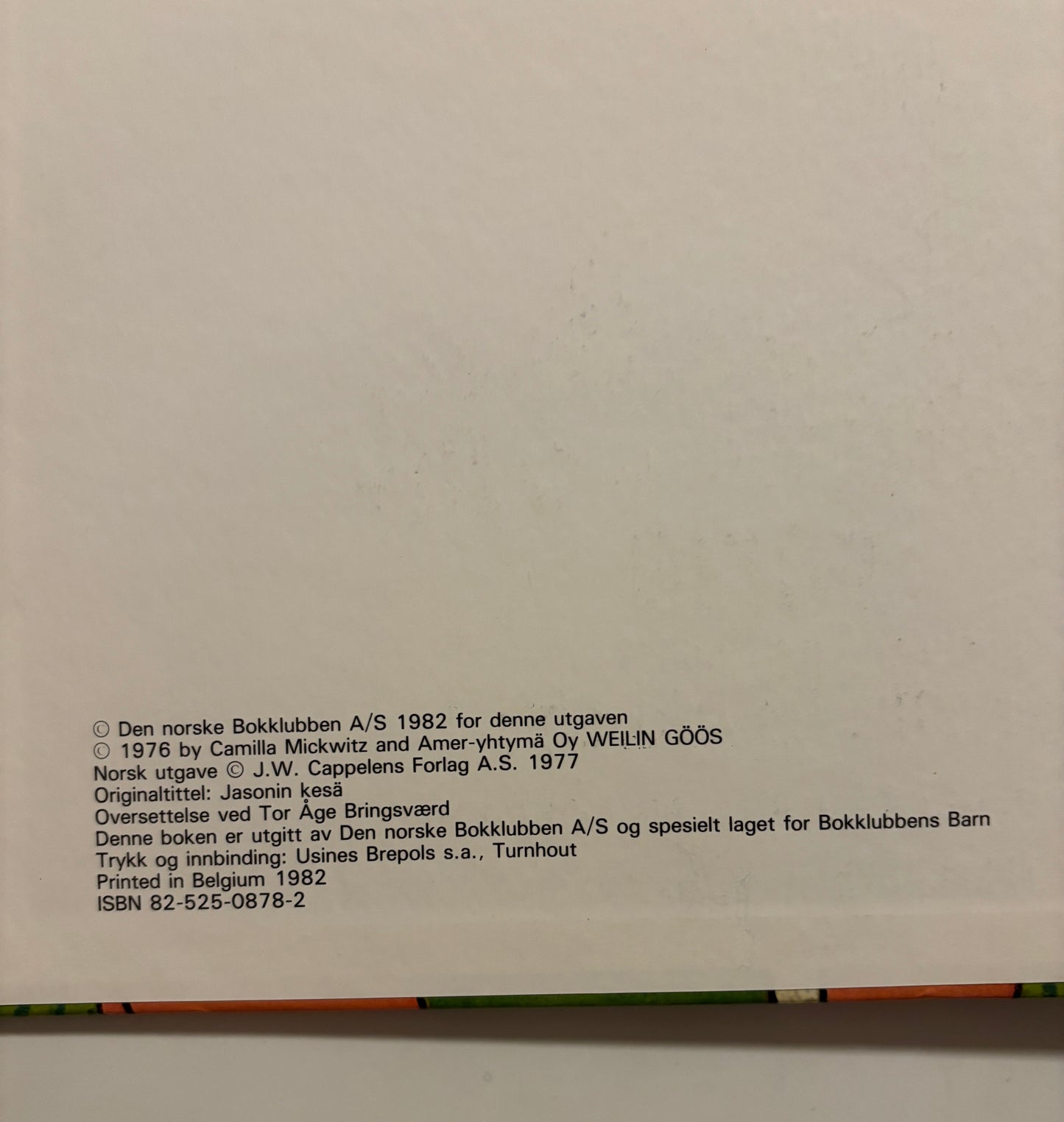 Mickwitz, Camilla: Jason på ferie