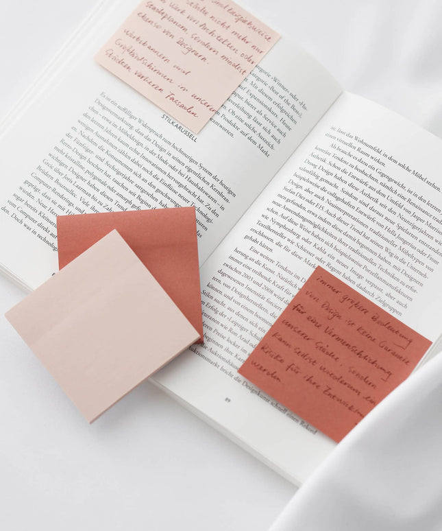 Vintage Red Sticky Notes 75mm x 75mm /100 ark per blokk