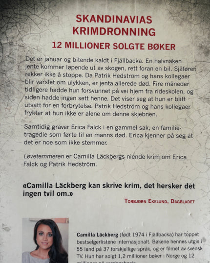 Lackberg, Camilla: Løvetemmeren