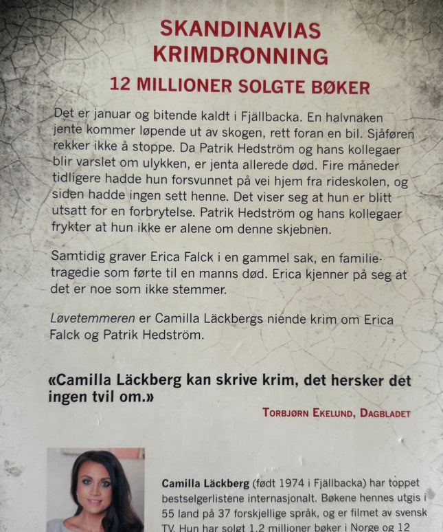 Lackberg, Camilla: Løvetemmeren