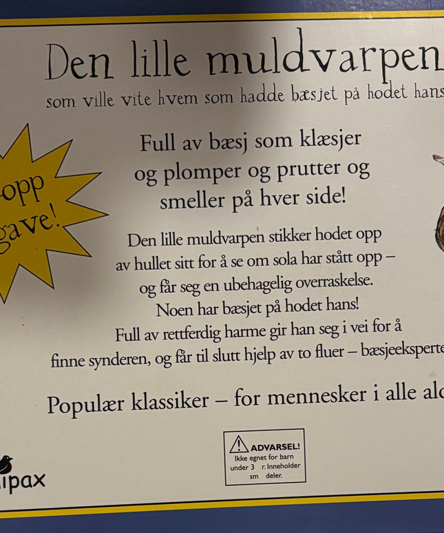 Holzwarth, Werner: Den lille muldvarpen som ville vite hvem som hadde bæsjet på hodet hans - Stor pop-up utgave