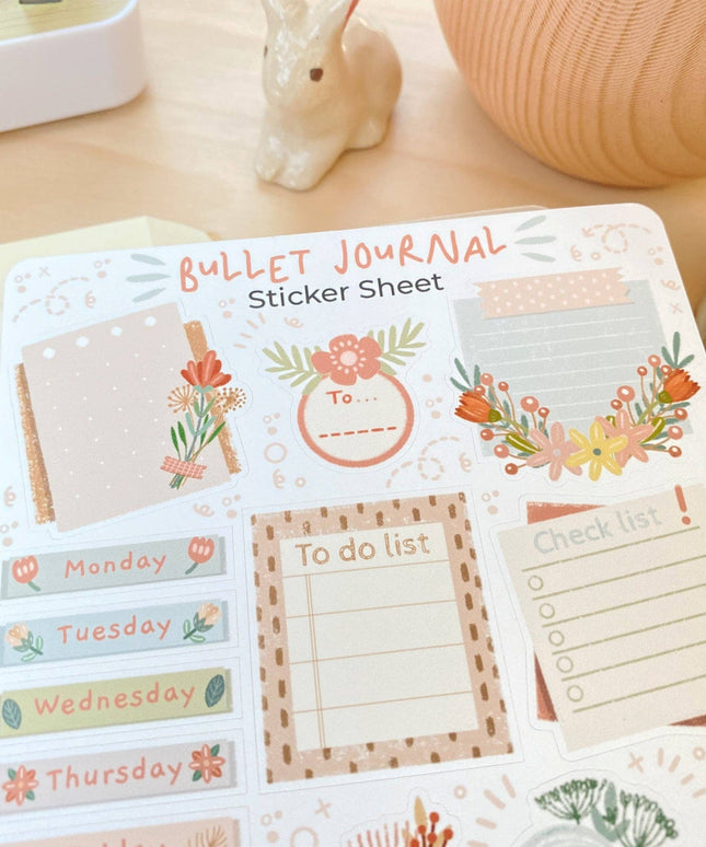 Klistremerkeark | Bullet Journal Essentials: Flower