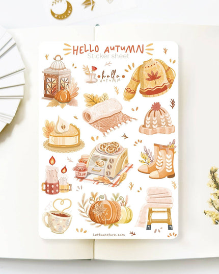 Klistremerkeark | Autumn in my Heart | Sett Med 2 Klistremerkeark