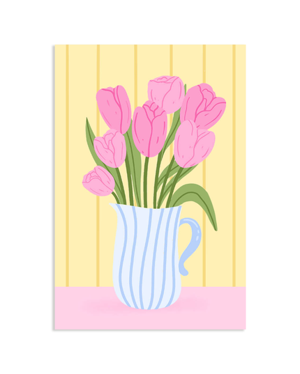 Minikort | Tulipaner i Vase