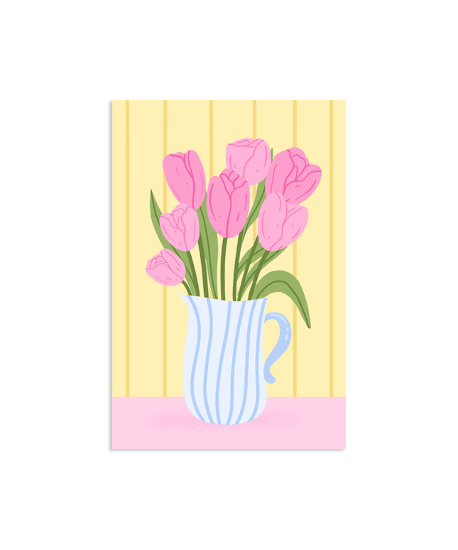Minikort | Tulipaner i Vase