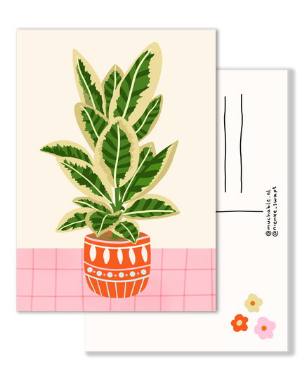 Postkort - Søt Plante Illustrasjon