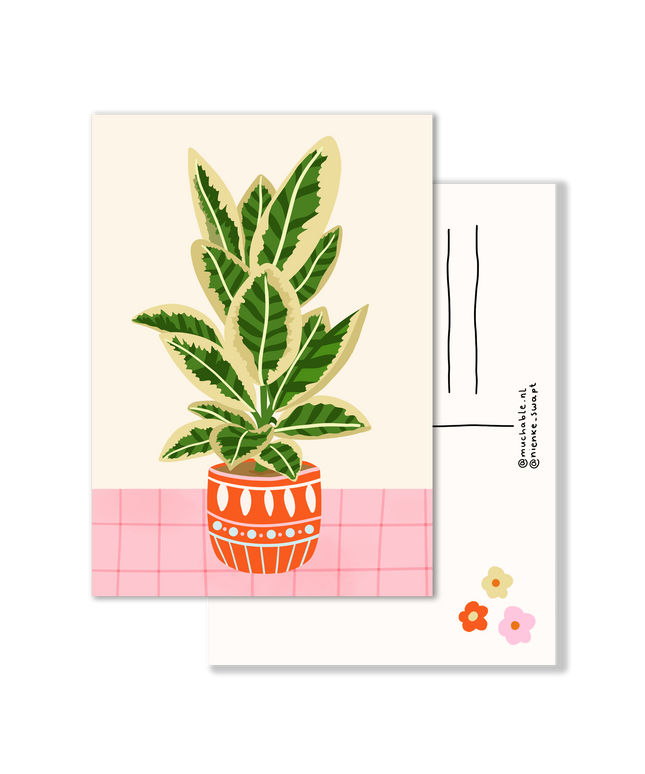 Postkort - Søt Plante Illustrasjon