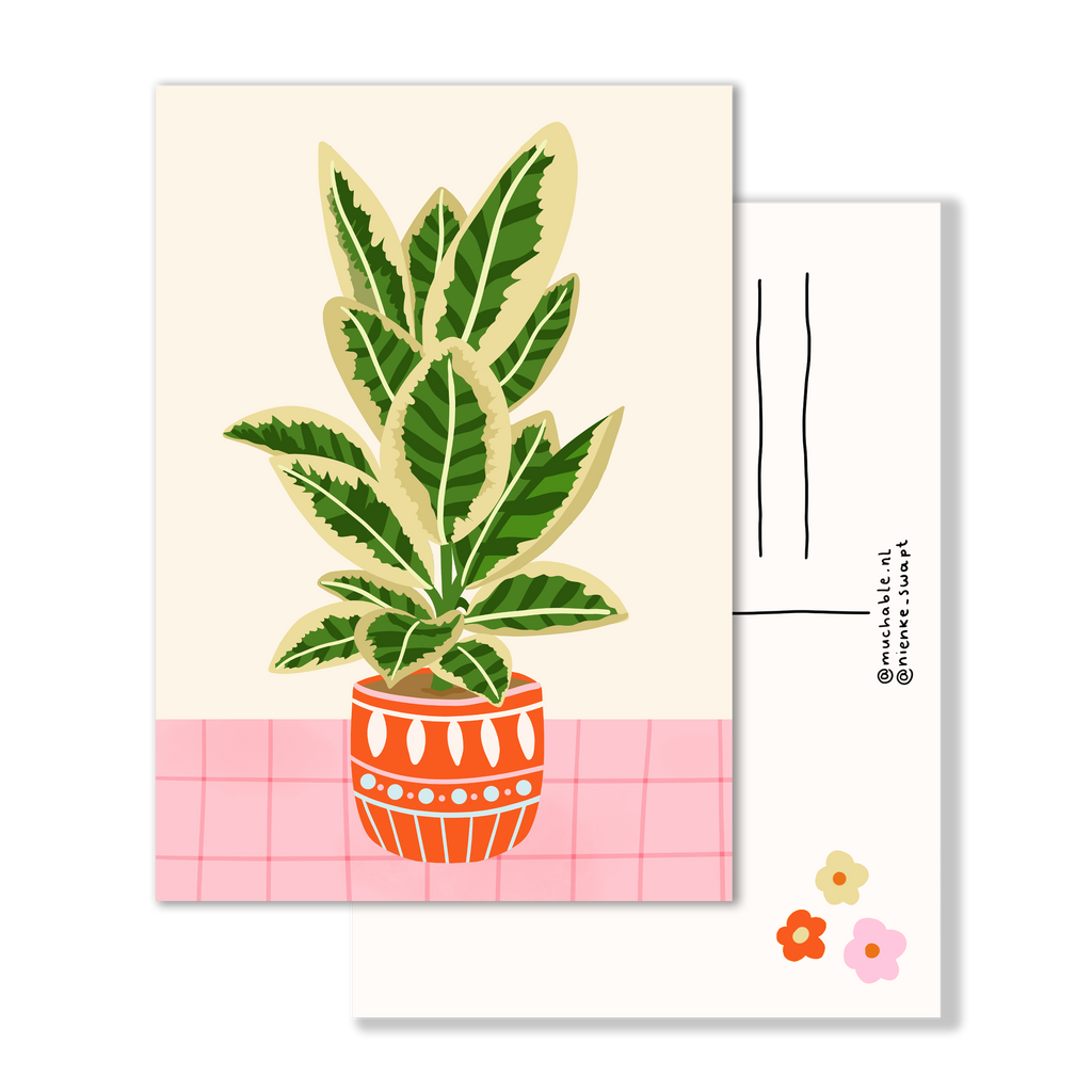 Postkort - Søt Plante Illustrasjon