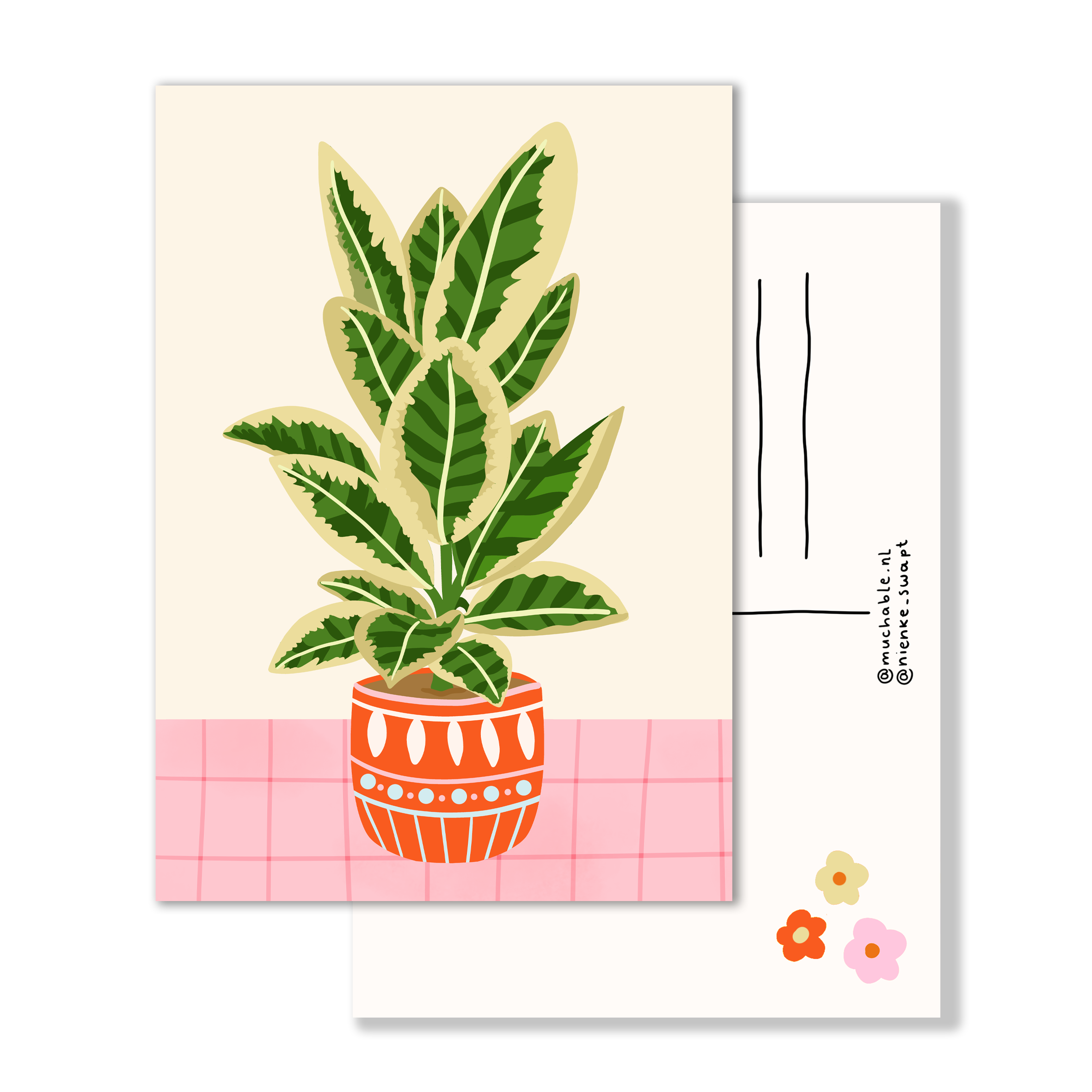 Postkort - Søt Plante Illustrasjon