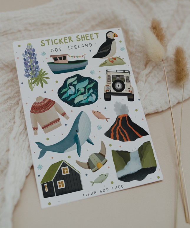 Klistremerkeark | Island / Skandinavia