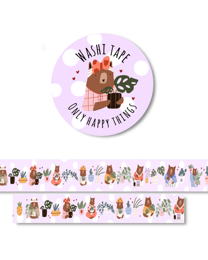 Washi Tape | Bears & plants