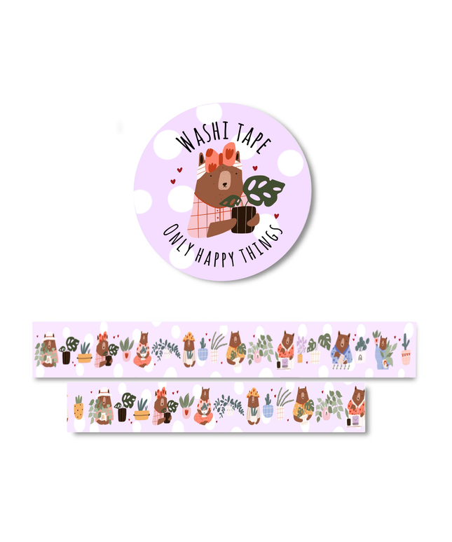 Washi Tape | Bears & plants